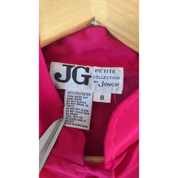 Vtg  Abstract Pink Windbreaker Jacket Women's Sz 8P Blouson 80's 90's Barbiecore - Picture 4 of 6